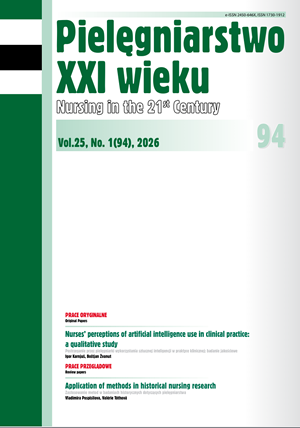 					View Vol. 25 No. 1(94) (2026): Pielęgniarstwo XXI wieku
				